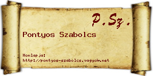 Pontyos Szabolcs névjegykártya